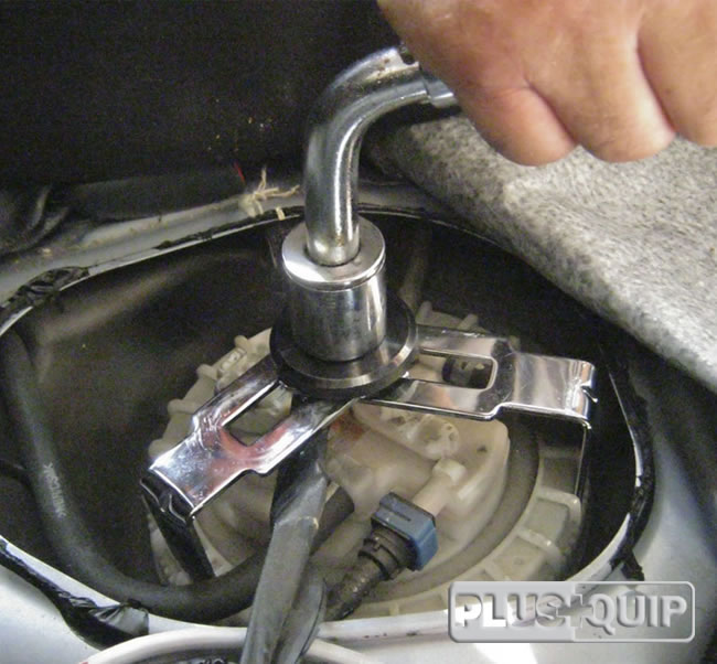 EQP-030 Fuel Tank Lock Ring Removal Tool Kit in Use