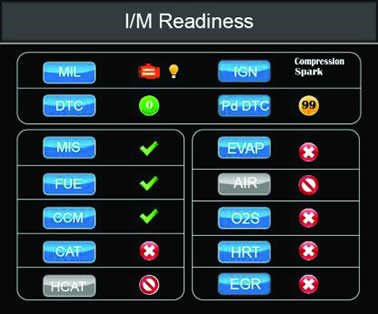 EQP 119 OBD11 Code Reader screen